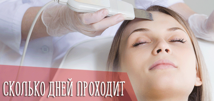 Сколько дней проходит покраснение после чистки лица